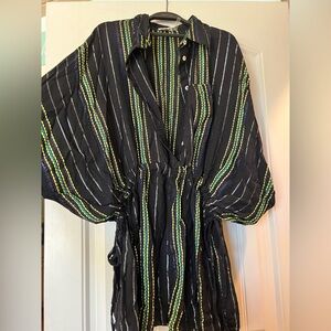 Elan coverup dress silver threads